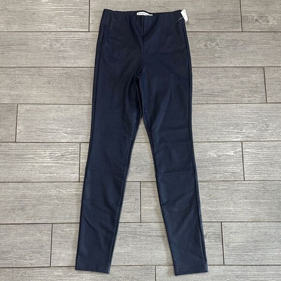 Good American Better Than Leather Leggings Navy Blue New! - Picture 2 of 7